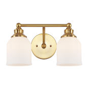 JONATHAN Y Lighting Lydia 2 Light 14" Wide LED Vanity Light Brass Gold
