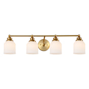 JONATHAN Y Lighting Lydia 4 Light 33" Wide LED Vanity Light Brass Gold