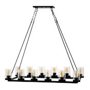 JONATHAN Y Lighting Athos 12 Light 46" Wide LED Chandelier Oil Rubbed Bronze