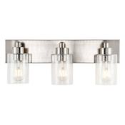 JONATHAN Y Lighting Irving 3 Light 22" Wide LED Bathroom Vanity Light Nickel