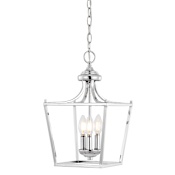 JONATHAN Y Lighting Camden 3 Light 10" Wide LED Taper Candle Mini Pendant Chrome