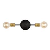 JONATHAN Y Lighting Jaxon 2 Light 13" Wide LED Vanity Light Oil Rubbed Bronze / Brass Gold