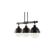 JONATHAN Y Lighting Caleb 3 Light 33" Wide LED Linear Pendant Oil Rubbed Bronze