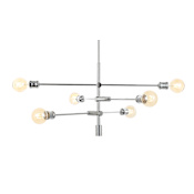 JONATHAN Y Lighting Atlas 6 Light 36" Wide LED Sputnik Chandelier Chrome