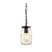 JONATHAN Y Lighting Gaines 4" Wide LED Mini Pendant Oil Rubbed Bronze