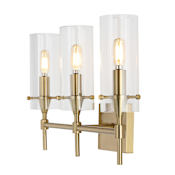 JONATHAN Y Lighting Cato 3 Light 21" Wide LED Vanity Light Brass Gold
