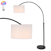 JONATHAN Y Lighting Oscar 70" Tall LED Arc Smart Floor Lamp Black