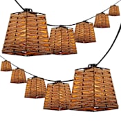 JONATHAN Y Lighting Quinn 10' 10 Light Clear LED String Lights Brown