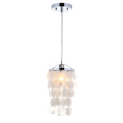 JONATHAN Y Lighting Cayla Single Light 7" Wide LED Mini Chandelier White / Chrome