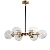JONATHAN Y Lighting Caleb 6 Light 28" Wide Chandelier Black / Brass