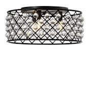 JONATHAN Y Lighting Gabrielle 3 Light 19" Wide LED Semi-Flush Ceiling Fixture Oil Rubbed Bronze