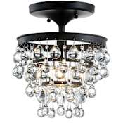 JONATHAN Y Lighting Toronto Single Light 10" Wide LED Semi-Flush Waterfall Ceiling Fixture Oil Rubbed Bronze