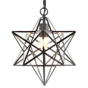 JONATHAN Y Lighting Stella 12" Wide LED Cage Pendant Oil Rubbed Bronze