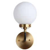 JONATHAN Y Lighting Caleb 12" Tall LED Wall Sconce Brass Gold / Black