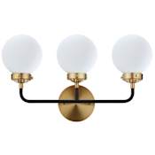 JONATHAN Y Lighting JYL Celeb 3 Light 22" Wide LED Bathroom Vanity Light Brass Gold / Black