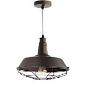 JONATHAN Y Lighting Farmhouse 14" Wide LED Pendant Oil Rubbed Bronze
