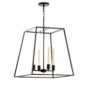 JONATHAN Y Lighting Hutson 4 Light 21" Wide LED Chandelier Oil Rubbed Bronze