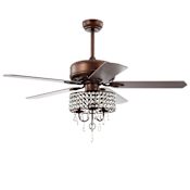 JONATHAN Y Lighting Becky 52" 5 Blade LED Indoor Ceiling Fan with Remote Control Oil Rubbed Bronze