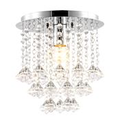 JONATHAN Y Lighting Lillibet 10" Wide LED Semi-Flush Waterfall Ceiling Fixture Chrome