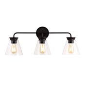 JONATHAN Y Lighting Kondo 3 Light 27" Wide LED Bathroom Vanity Light Oil Rubbed Bronze
