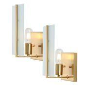 JONATHAN Y Lighting Pack of (2) - Mila 11" Tall LED Wall Sconce Brass Gold