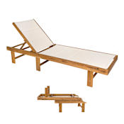 JONATHAN Y Lighting Lagunan 24" Wide Wood Framed Polyester Lounge Chair White
