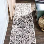 JONATHAN Y Lighting Modern Persian 2' x 8' Polypropylene Botanical and Traditional Indoor Runner Brown / Ivory