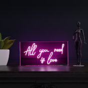 JONATHAN Y Lighting All You Need Is Love 12" Tall LED Accent Specialty Lamp Pink