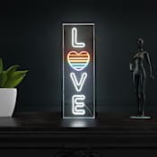 JONATHAN Y Lighting Love 24" Tall LED Accent Specialty Lamp White / Rainbow