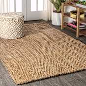 JONATHAN Y Lighting Natural Fiber 9' x 12' Jute Solid Indoor Area Rug Natural