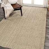 JONATHAN Y Lighting Natural Fiber 4' x 6' Jute Solid Indoor Rectangular Area Rug Ivory