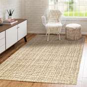 JONATHAN Y Lighting Natural Fiber 9' x 12' Jute Solid Indoor Area Rug Ivory