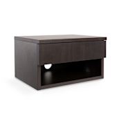 JONATHAN Y Lighting Ettore 16" Wide Acacia and Rubberwood Wood Nightstand Black