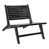 JONATHAN Y Lighting Leo 24" Wide Wood Framed Lounge Chair Black