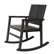 JONATHAN Y Lighting Ned 22" Wide Wood Framed Rocking Chair Black