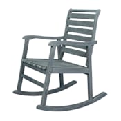 JONATHAN Y Lighting Carey 22" Wide Wood Framed Rocking Chair Gray