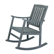 JONATHAN Y Lighting Penny 22" Wide Wood Framed Rocking Chair Gray