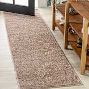 JONATHAN Y Lighting Supersoft 2' x 14' Polypropylene Solid Indoor Runner Beige