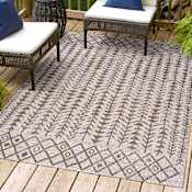JONATHAN Y Lighting Santa Monica 3' x 5' Polypropylene Moroccan & Tribal and Trellis Indoor/Outdoor Area Rug Beige / Brown