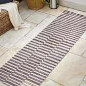 JONATHAN Y Lighting Santa Monica 2-1/4' x 8' Polypropylene Geometric, Moroccan & Tribal, and Striped Indoor/Outdoor Runner Brown / Beige