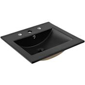 JONATHAN Y Lighting Ancillary 20" Ceramic Vanity Top Black