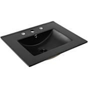 JONATHAN Y Lighting Ancillary 24" Ceramic Vanity Top Black