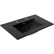 JONATHAN Y Lighting Ancillary 30" Ceramic Vanity Top Black