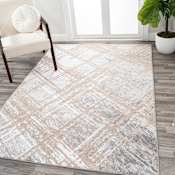 JONATHAN Y Lighting Silk Orchid 5' x 8' Polypropylene Trellis Indoor Area Rug Beige / Gray