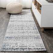JONATHAN Y Lighting Silk Orchid 2' x 10' Polypropylene Traditional Indoor Runner Gray / Blue