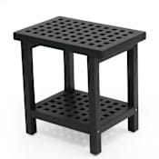 JONATHAN Y Lighting Armin Portable Shower Bench Black