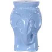 JONATHAN Y Lighting Orla 13" Wide Ceramic Accent Garden Stool Blue