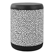 JONATHAN Y Lighting Indi 13" Wide Concrete Garden Stool Black / White