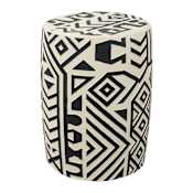 JONATHAN Y Lighting Rafi 13" Wide Concrete Garden Stool Black / Cream