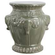 JONATHAN Y Lighting Anita 17" Wide Accent Stool Antique Green